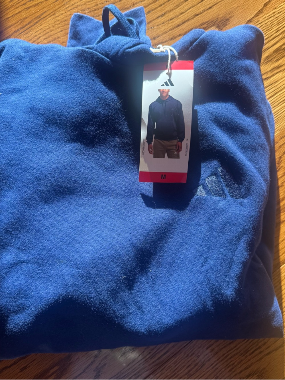 adidas Men's Blue Pullover Hoodie Sweatshirt